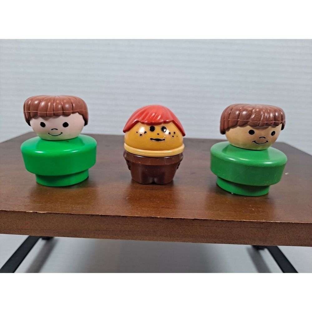 Lot Of 3 VINTAGE Fisher Price Chunky Little People